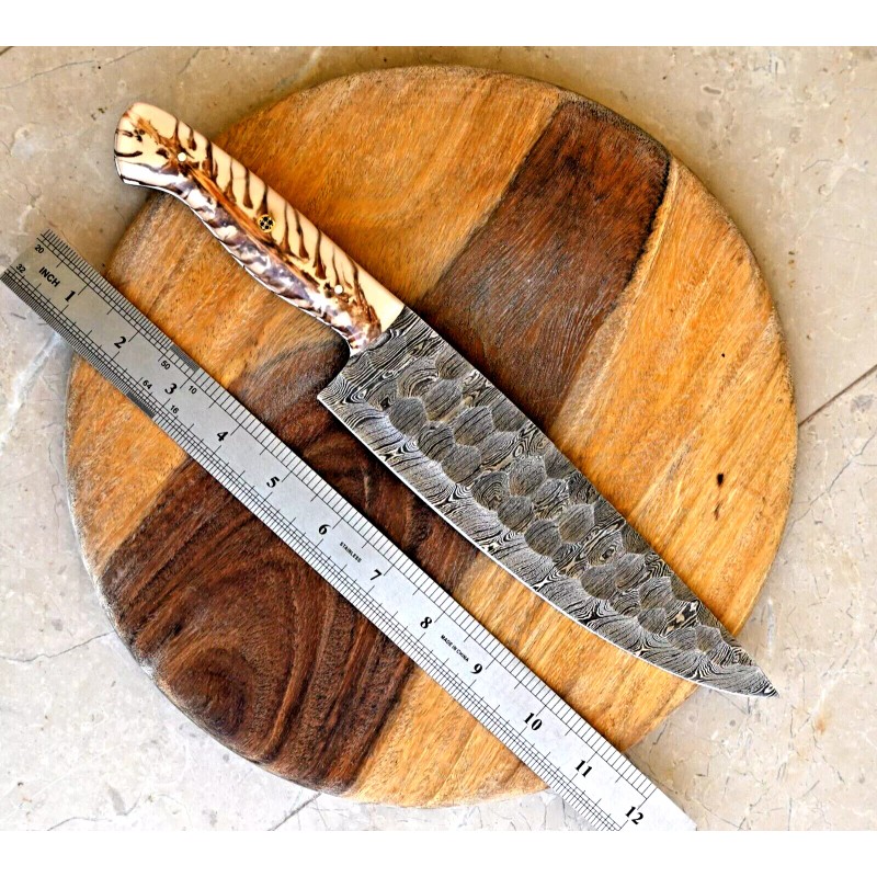 Damascus Custom HandMade Damascus Steel Chef Knife Hand Forged Blade