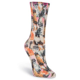 Women's Cats & Tiaras Crew Socks Pink / 4-10
