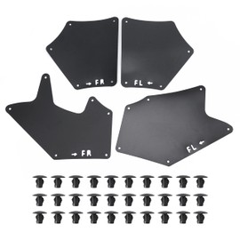 Splash Guards for Fender Liner Shields with Clips Retaining Retainer for Toyota Tundra Sequoia 2007-2020 Replaces 53737-0C030 53736-0C030 53739-0C020, Mud Flaps Mudflaps Mudguards