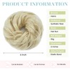 Hairro Messy Hair Bun, Bleached Blonde Fake Hair Bun Hairpiece