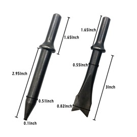 GreatBba 9 Piece Pneumatic Chisel Air Hammer Punch Chipping Bits Set