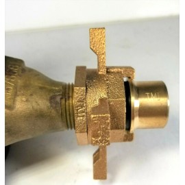 Trumbull Water Meter Yoke Expansion Connection Wheel for 5/8" x 1/2" Meter, NL Brass