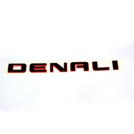 2pack Original Black Denali Hd Nameplate Emblems Badges Compatible with 2007-2019 Denali Yukon Sierra Terrain (Redline)