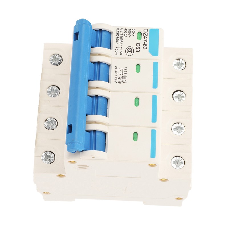 Circuit Breaker 4P MCB DIN Rail Mount Protection Switch 400V