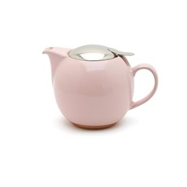 Zero Japan Bee House Round Teapot - Ceramic Teapot with Removable Lid & Stainless Steel Infuser for Loose Tea - Tea Pot for Two - Sakura Pink (24 oz)