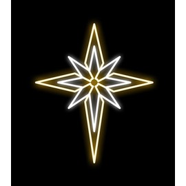 3' Bethlehem Star Pure White and Warm White LEDs