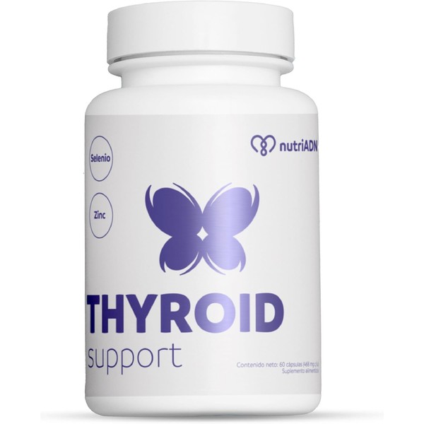 nutriADN - Thyroid Support Suplemento Avanzado 60 Cápsulas con Zinc