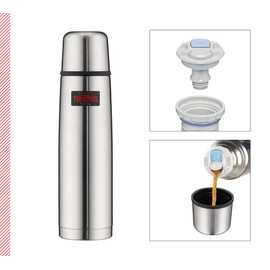 THERMOS Light & Compact 4019.205.035 Thermos Flask Dishwasher Safe for 12 Hours Cold 24 Hours