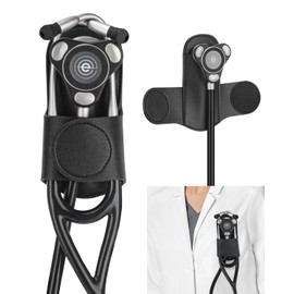 Stethoscope Holder Clip for EKO CORE 500™ – Lightweight PU Leather Hip Holder Clip for Physicians, Nurses, EMTs, and Medical Students