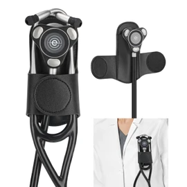 Stethoscope Holder Clip for EKO CORE 500™ – Lightweight PU Leather Hip Holder Clip for Physicians, Nurses, EMTs, and Medical Students