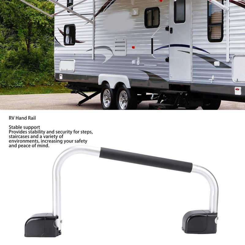 RV Handrail, Lockable, Folding RV Entrance Door Handle, Aluminum Alloy