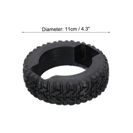 PATIKIL Tire Business Card Holder for Desk, Business Card Holders Rubber Plastic Card Stand Organizer Cards Display for Office Exhibition, Black