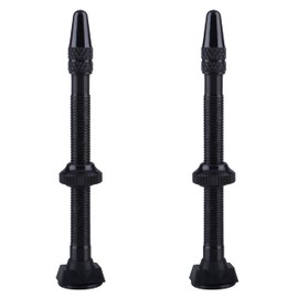 Azarxis Tubeless Valve, Presta 1.6 inches (40 mm), 2.4 inches (60 mm) French Valve, Bicycle Bike Valve Extender, Mountain Bike, Road Bike, MTB, Cross Bike with Cap, 2 Pack (60 mm)