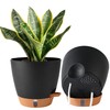 Fielda 2 Pack 8 Inch Pots for Plants Indoor, Plastic