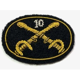CIVIL WAR 10TH CAVALRY CROSSED SABERS HAT CAP KEPI INSIGNIA-SMALL