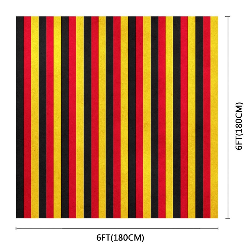 Cartoon Mouse Birthday Backdrop, Striped Photography Background, 6x6ft