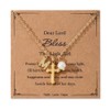 Initial Pearl Cross Necklace for Women Teen,First Communion Baptism Confirmation