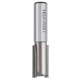 hsawbit Straight 2-Flute Router Cutter, 1/2 Inch Shank, 16mm Cut Diameter & 30mm Cut Length, Flush Trim Router Bit for Woodworking
