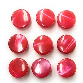 9 La Rosa Pink Pearl Buttons -Mother of Pearl Buttons 3/8''- 11mm"- Blouse, Shirt Buttons Buttons