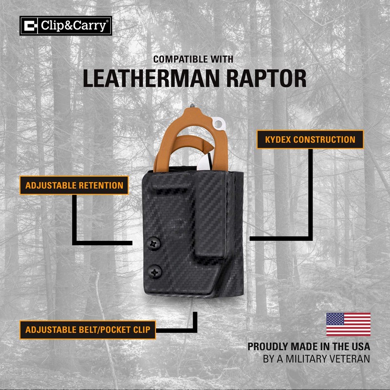 Clip & Carry Kydex Multitool Sheath for The Leatherman Raptor