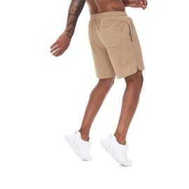YuKaiChen Mens Corduroy Shorts Summer Shorts with Zipper Pocket and Side Slits Khaki