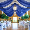 FANPROMS Blue Ceiling Drapes for Wedding 5x20FT 2 Panels Chiffon