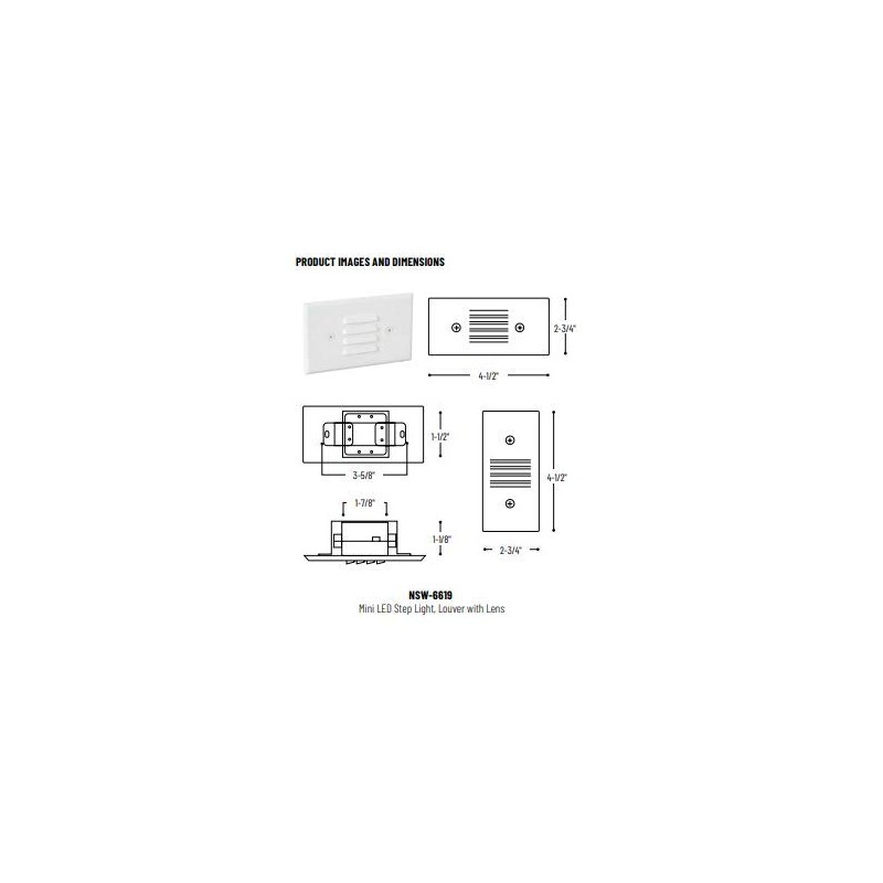 Nora NSW-6619BZ Mini LED Step Light (Bronze, Louver)