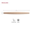 KitchenAid Maplewood French Rolling Pin, 22-Inch, Brown