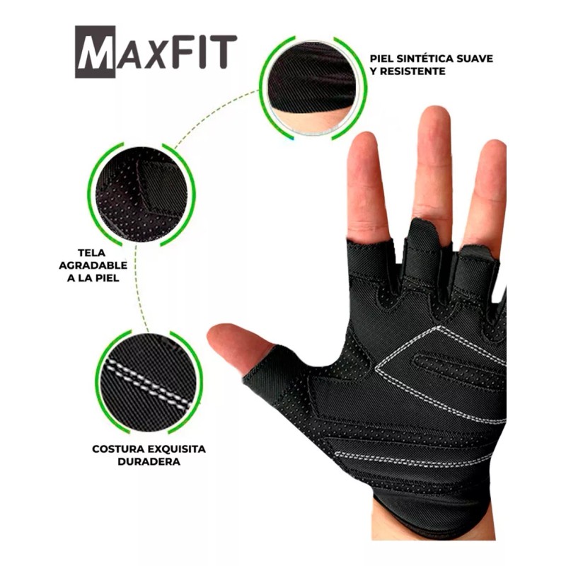 Maxfit Guantes Gym Tacticos Pesas Crossfit Gimnasio Maxfit St006