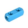 sourcing map G1/4 Thread 5 Ports 2-Way Distributor Block Splitter,