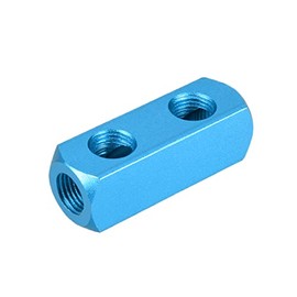 sourcing map G1/4 Thread 5 Ports 2-Way Distributor Block Splitter, Quick Connect Air Hose Nline Splitter Coupling, Air Compressor Splitter