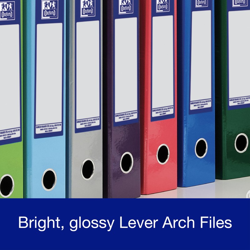 Oxford Premium A4 Lever Arch File, Purple Single Folder, Heavy