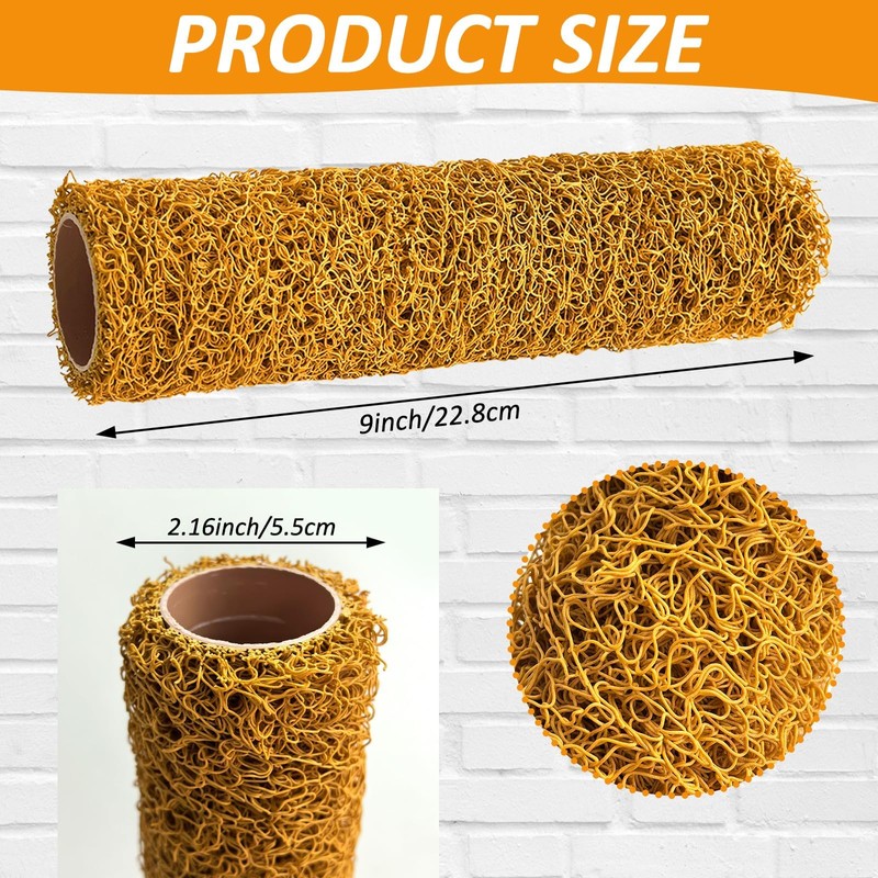 4 Pcs Textured Paint Roller 9 inch Small Texture Roller