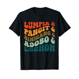 Lumpia Pancit Sinigang Adobo Lechon Groovy Vintage T-Shirt