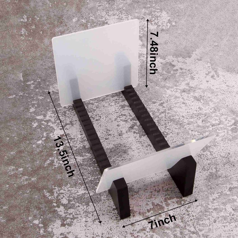 ivamulie Vinyl Record Storage Shelf for 50, 13.7 Record Stand,