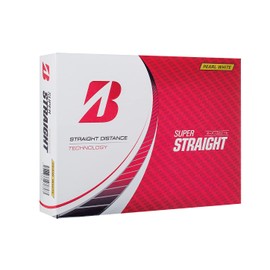 Bridgestone Super STRAIGHT Golf Balls, 2023 Model, 12 Balls, Pearl White