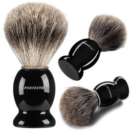 Perfecto Synthetic Bristles Shaving Brush For Men, Engineered for The Best Shave of Your Life. Shave Brush for Wet Shave for Safety Razor - Barbers Accessories, Gift For Him