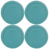 Pyrex 7201-PC 4 Cup Round Plastic Turquoise Replacement Lid for