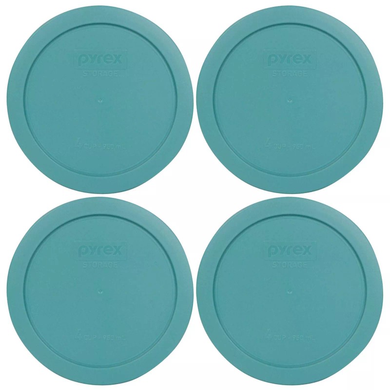 Pyrex 7201-PC 4 Cup Round Plastic Turquoise Replacement Lid for