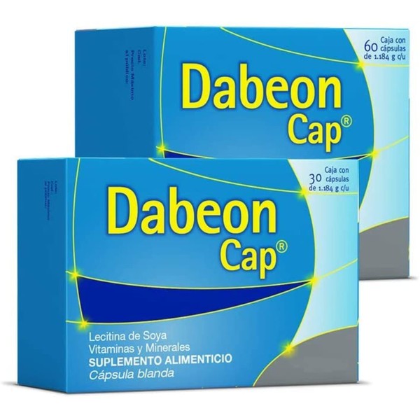 Dabeon - Pack Suplemento Alimenticio, Vitaminas y Minerales, Multivitamínico Cápsulas Blandas, 1 Caja x 60 + 1 Caja x 30, 90 Unidades (Pack de 2)