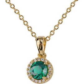 LuckyLy Collares para Mujer Baño Oro 14K Zirconia Cúbica, Regalos para Mamá