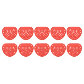QUARKZMAN Pack of 10 Urinal Screen Deodoriser, Anti-Splash Scented Urinal Cakes Odour Protection Urinal Mats for Toilets, Bathrooms, Red