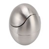 Desktop Trash Can Stainless Steel Egg Shape Mini Countertop Waste