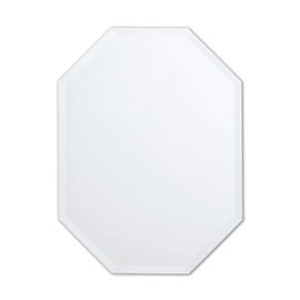 Better Bevel 28" x 40" Frameless Octagon Mirror | 1" Beveled Edge | Bathroom Wall Mirror