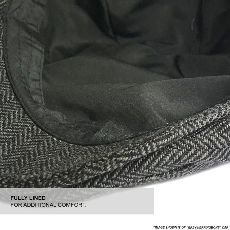 Toskatok® Flat Cap Men's Checked Wool Blend Tweed -