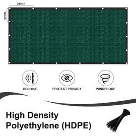 LOVE STORY 6'x60' Fence Privacy Screen Outdoor Mesh Fencing Covers Screen Fence Wind Block with Grommets for Patio Garden Wall Backyard,Green (We Make Custom Size)