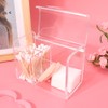 Transparent Cotton Swab Storage Box Makeup Powder Puff Cosmetic Tool