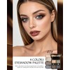 4 Colors Gold Nude Grey Blue Eyeshadow Powder Palette Makeup