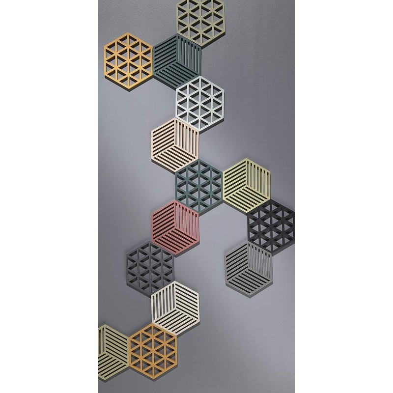 Zone Denmark, Triangles Topfuntersetzer/Untersetzer für Auflauf-/Ofenformen, Silikon, 24 x 14