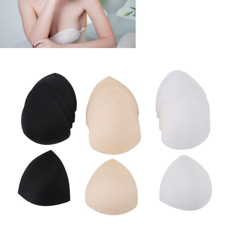9 Pairs Sports Bra Inserts Triangular Breathable Bra Pads Inserts